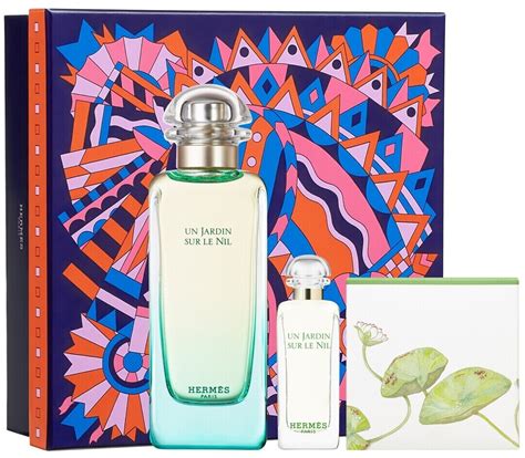 hermes un jardin sur le nil composition|Hermes jardin perfume set.